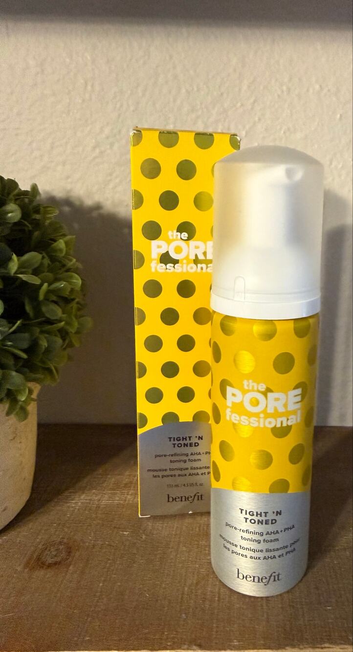 Benefit The POREfessional Tight ’N Toned AHA + PHA Toning Foam 133ml NIB